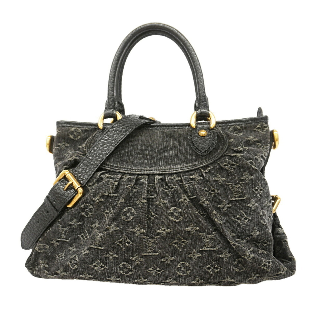 Louis Vuitton Monogram Denim Neo Cavie MM Handbag M95351 Noir 2-way bag for w...